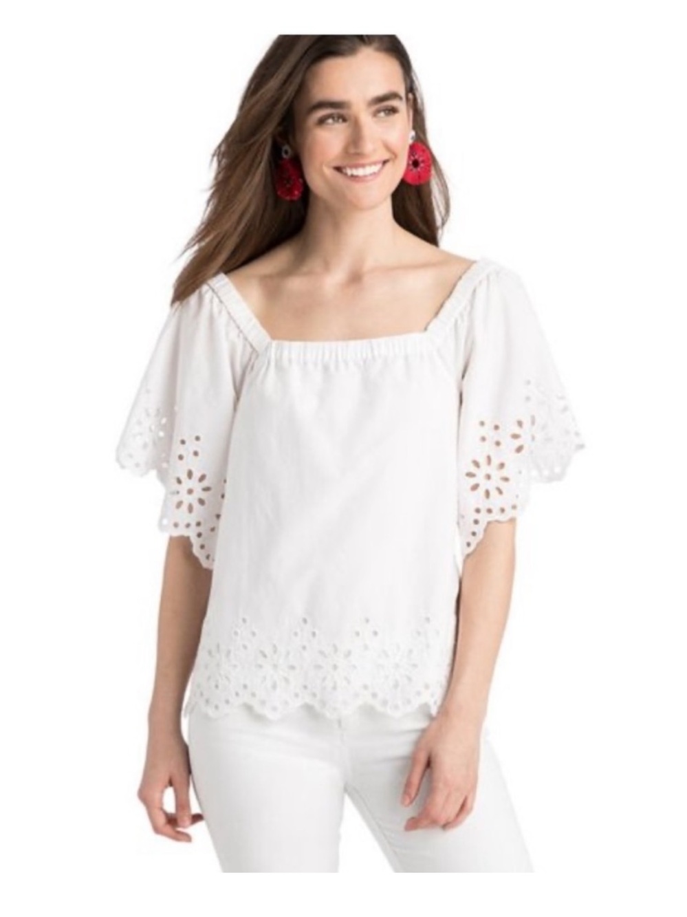 Vineyard Vines NWT Small White Eyelet Off-Shoulder Top $98 value